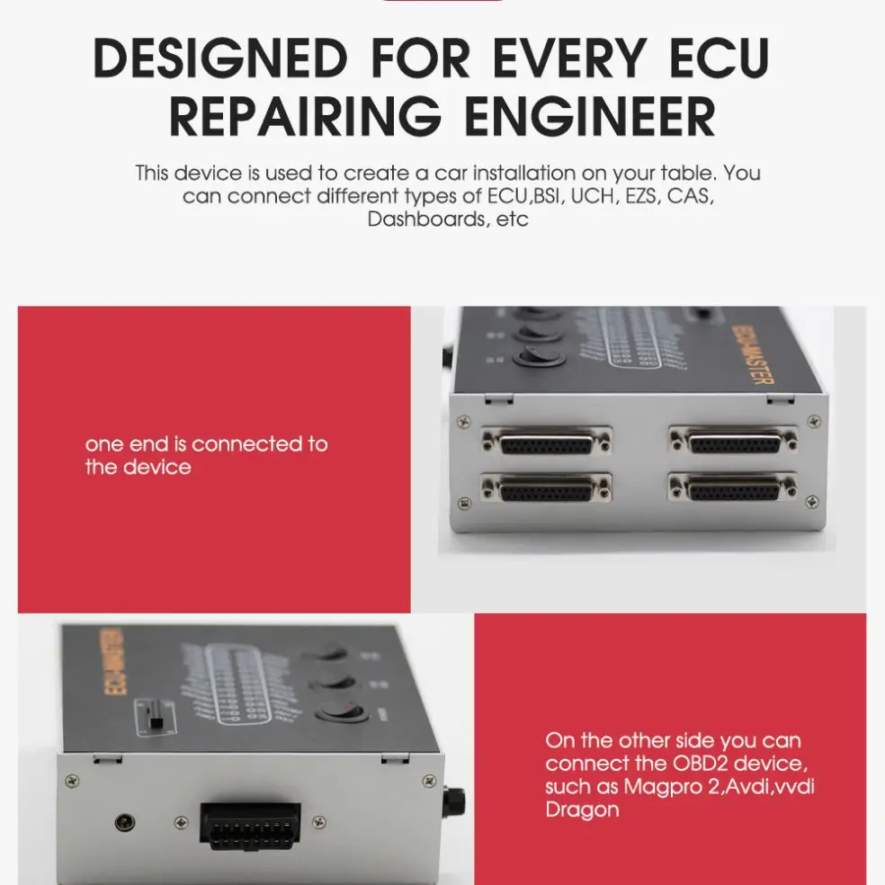 OBDI2 ECU Master Key Code Programmer DB25 Кабели Автоматическая настройка чипов Connect BSI UCH EZS CAS