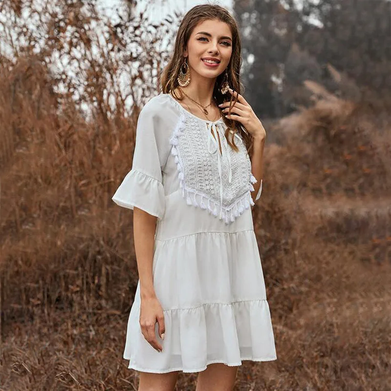 Летнее платье 2020 Boho платья для женщин с цветочным принтом длинное шифоновое