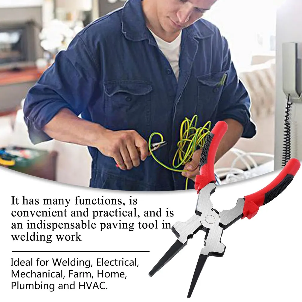 1 Pcs 8&quot Multi-Function Welding Pliers for MIG Welder Torch Nozzle Spatter Cleaning TIP Installation Removing Wire Cutting |