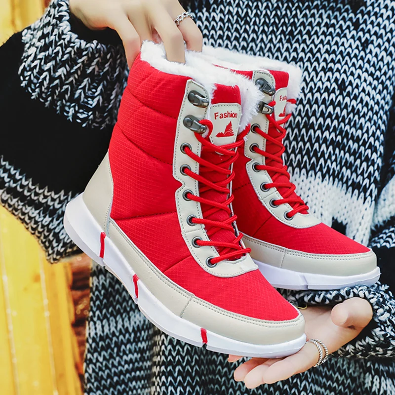 2019 новые модные зимние теплые мужские ботинки на меху Нескользящие мужская