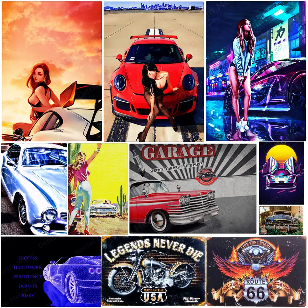 

Табличка тема автомобиля винтажные металлические жестяные знаки мотоцикл настенный постер наклейки плакат картина бар клуб паб домашний д...