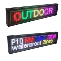 indoor p10 full color running text sign board digital led display bus led screen