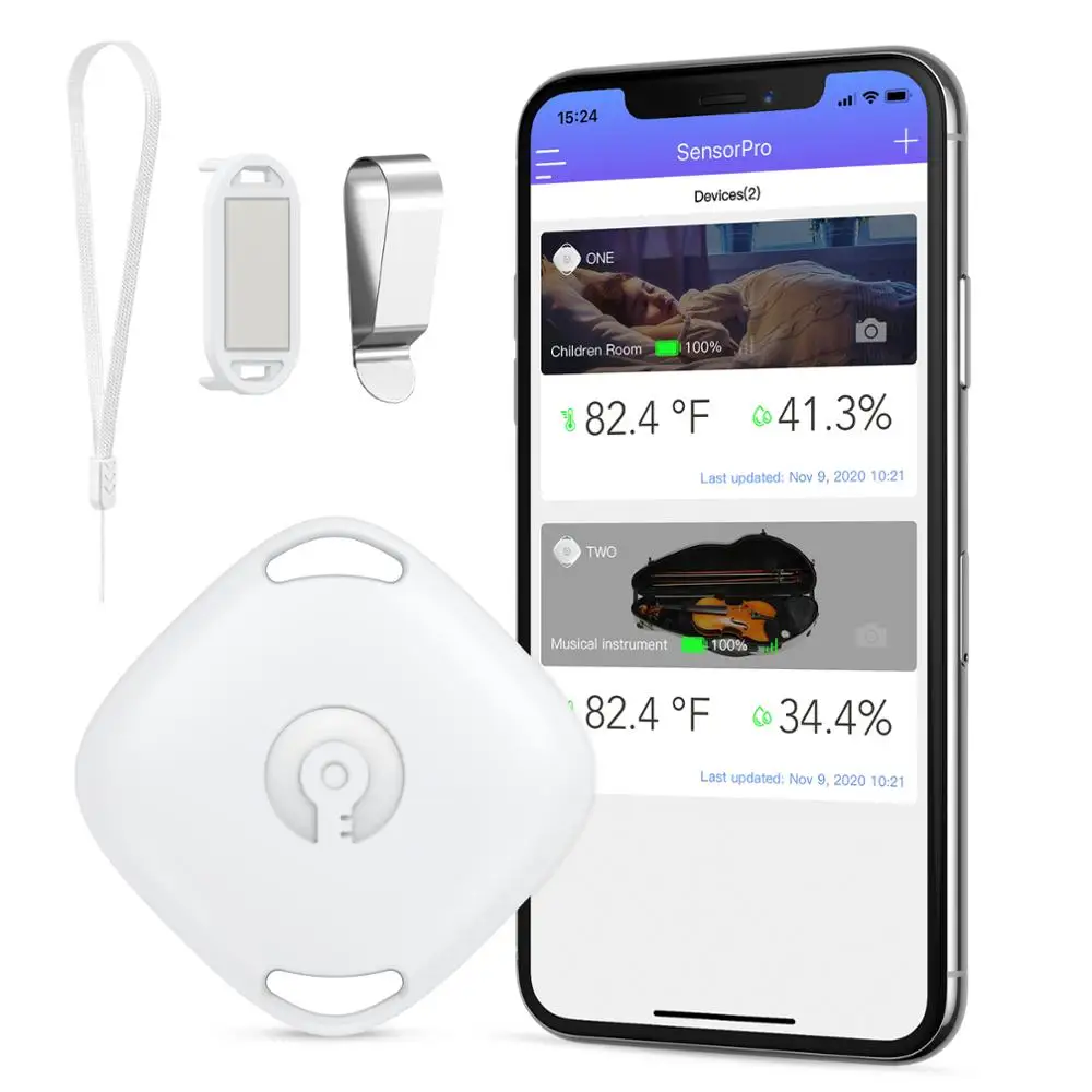 

ORIA Wireless Thermometer Bluetooth Hygrometer For Android / IOS Indoor Outdoor Temperature Humidity Meter Alarm