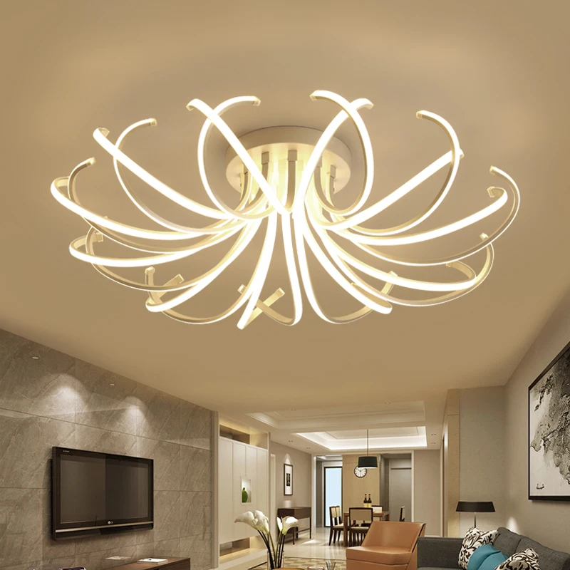 New Nordic LED chandeliers can be used in modern living room bedroom dining aisles with suspended acrylic dimming chandeliers