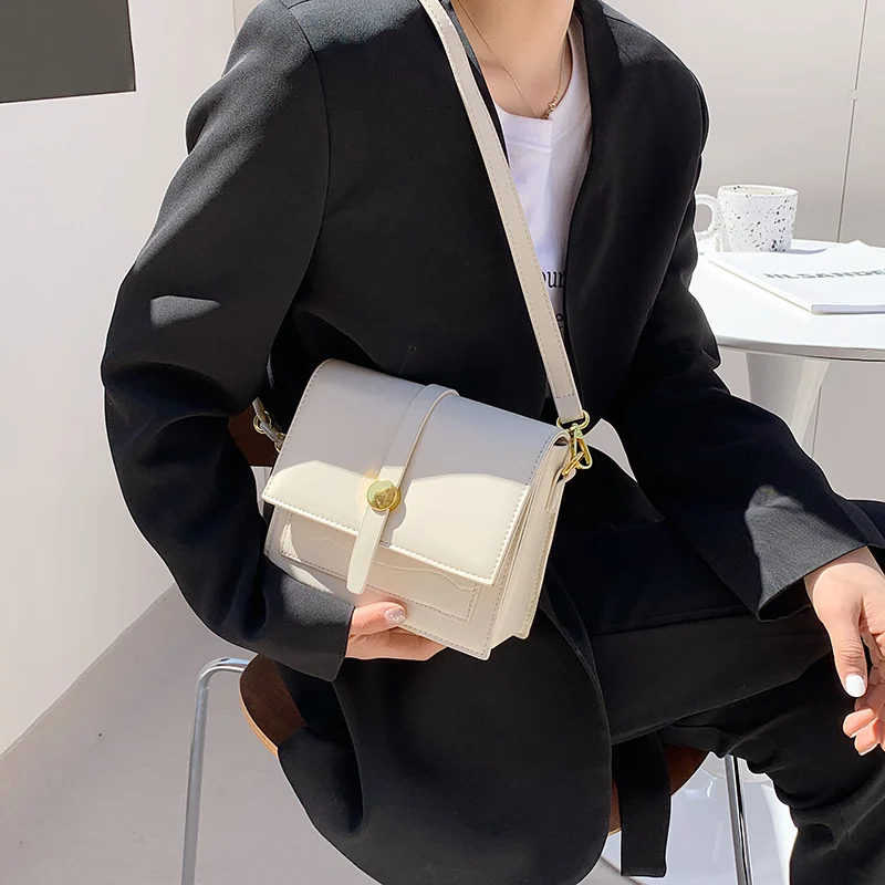 

Vintage Small Flap Shoulder Bags for Women 2021 New Pu Leather Luxury Brand Designer Handbag Solid Female Travel Crossbody Bag