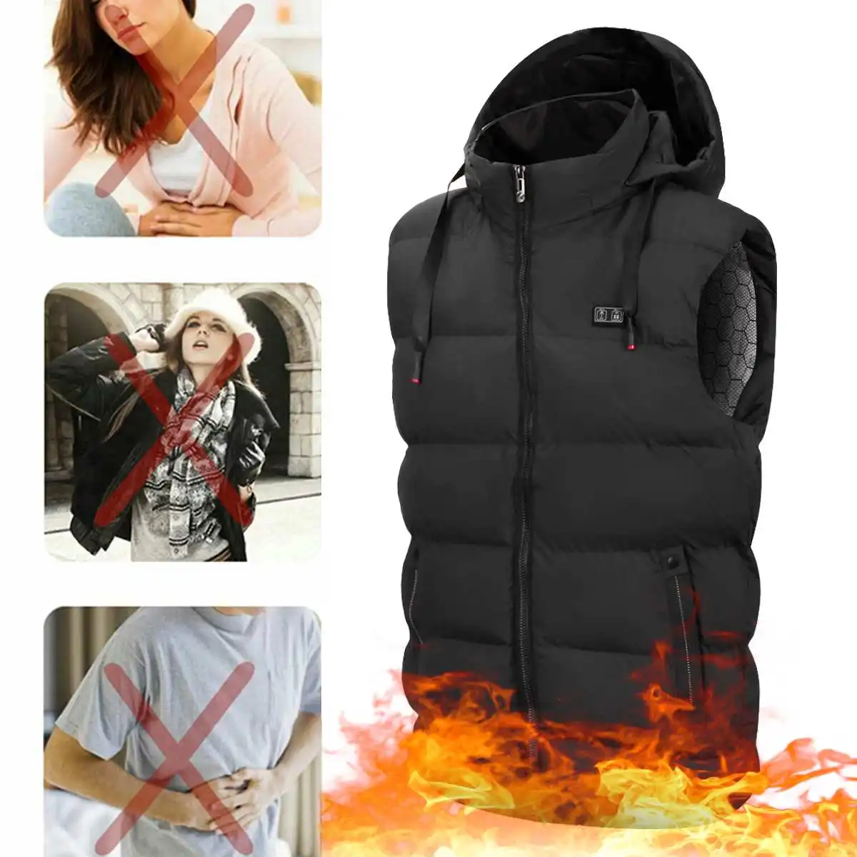 Жилет с подогревом 11 зон для мужчин и женщин Мужская зимняя уличная спортивная