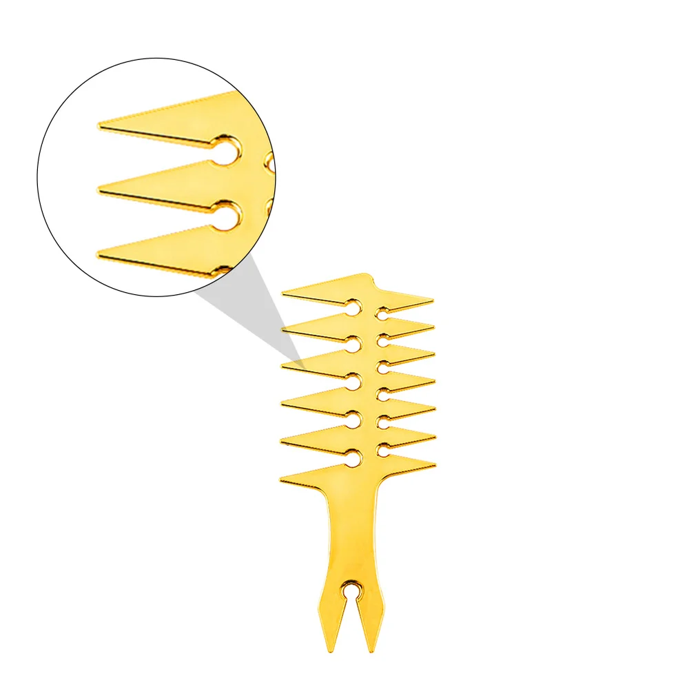 

1Pc Practical Comb Hairdressing Comb Multi-function Comb Tool for Men (Golden)