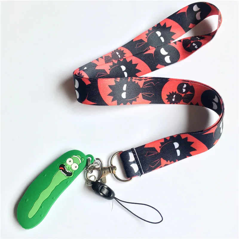 E And Pickle A Брелок для ключей с аниме-героями мультфильмов; Ремешок Для ключей; Ремешок для мобильного телефона; веревка для удостоверения личности; веревка для спортзала - Цвет: E And Pickle A