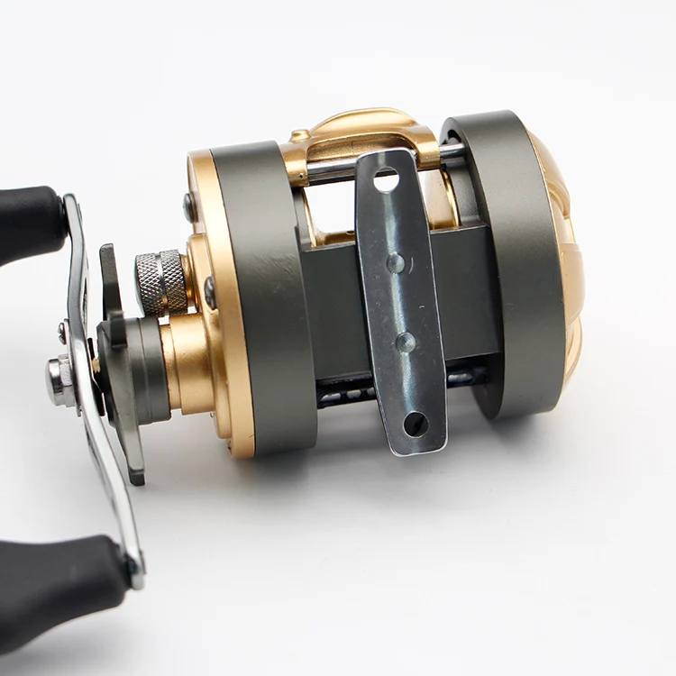 

5.6:1 Drum fishing reel Drum Fishing reel Metal Gear Ratio Deep Sea Trolling Boat Wheel Reels