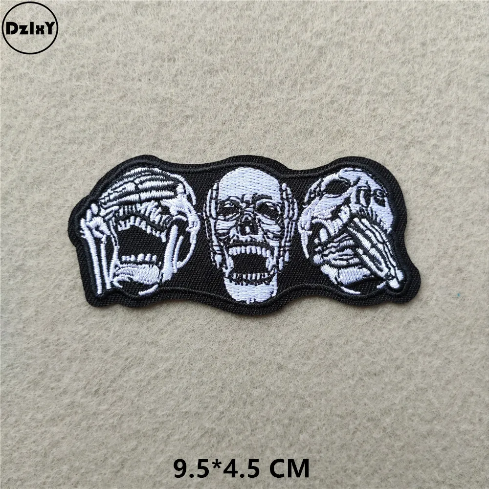 1-PCS-H-289 46 стилей на выбор) черно-белые нашивки с вышивкой для футболки с утюгом в полоску Одежда для Аппликации Наклейки для одежды значки - Цвет: 1-PCS-H-289