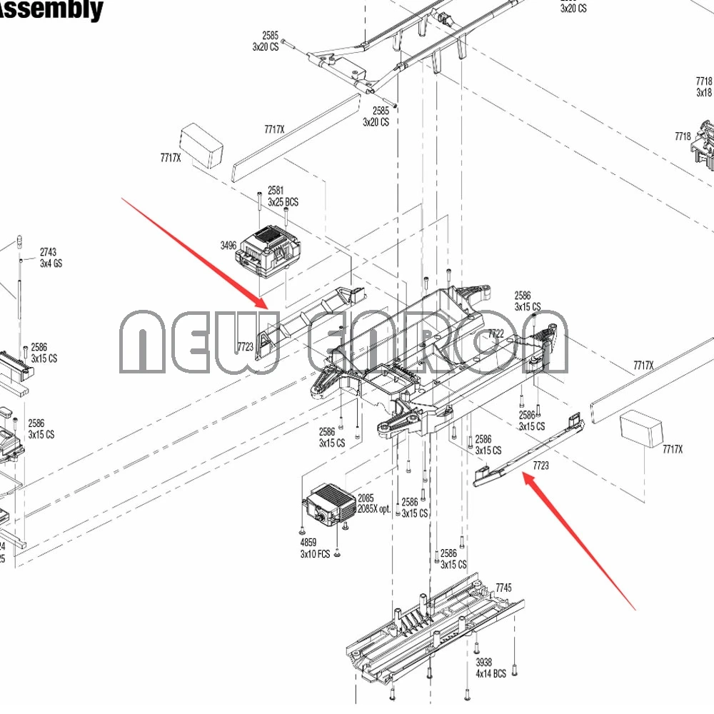 

NEW ENRON #7723 2Pcs Aluminum Side Trail Nerf Bars 1:5 Metal For 1/5 Traxxas XMaxx X-Maxx 77076-4 77086-4