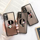 Чехол с цветочными буквами для Samsung Galaxy S21 Ultra, Жесткий Чехол из поликарбоната для Samsung S20 FE S20 Plus Note 8 9 10 Pro S8 S9 Plus, чехол