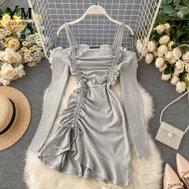 YuooMuoo Ins хит Сексуальное мини платье для ночного клуба весеннее с открытыми