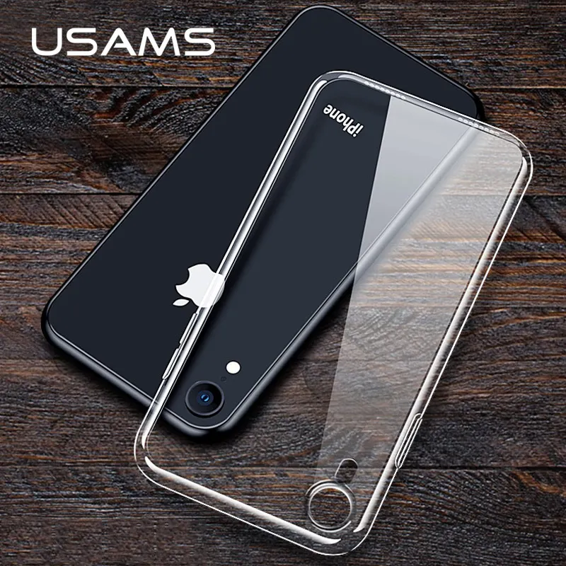 USAMS ТПУ чехол для iPhone XR X XS Max Прозрачный чехол для телефона для iPhone 7 8 6 5S SE 11 pro max ультра тонкий задний Чехол для телефона