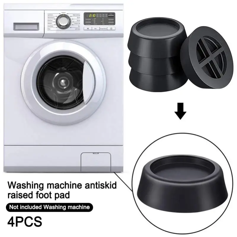 4Pcs Anti Vibration Pads Washing Machine Feet Mat Rubber Legs Slipstop Noise-reducing Furniture Lifting Foot Base Stand | Строительство