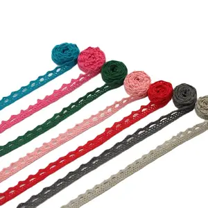 Хлопковая кружевная лента 10 ярдов разных цветов, хлопковая лента сделай сам для украшения домашней одежды, хлопковая ткань ручной работы