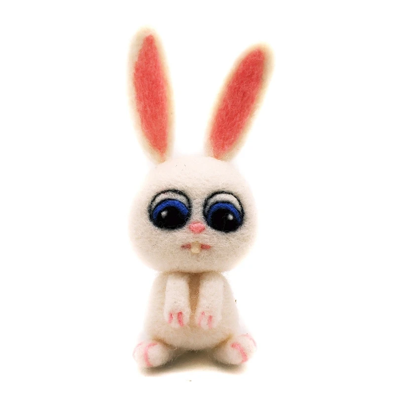 

Bunny Needle Felting Kit for Beginner Handmade Wool for Felting Creativity Kit DIY Craft Kits for Adults English Manual
