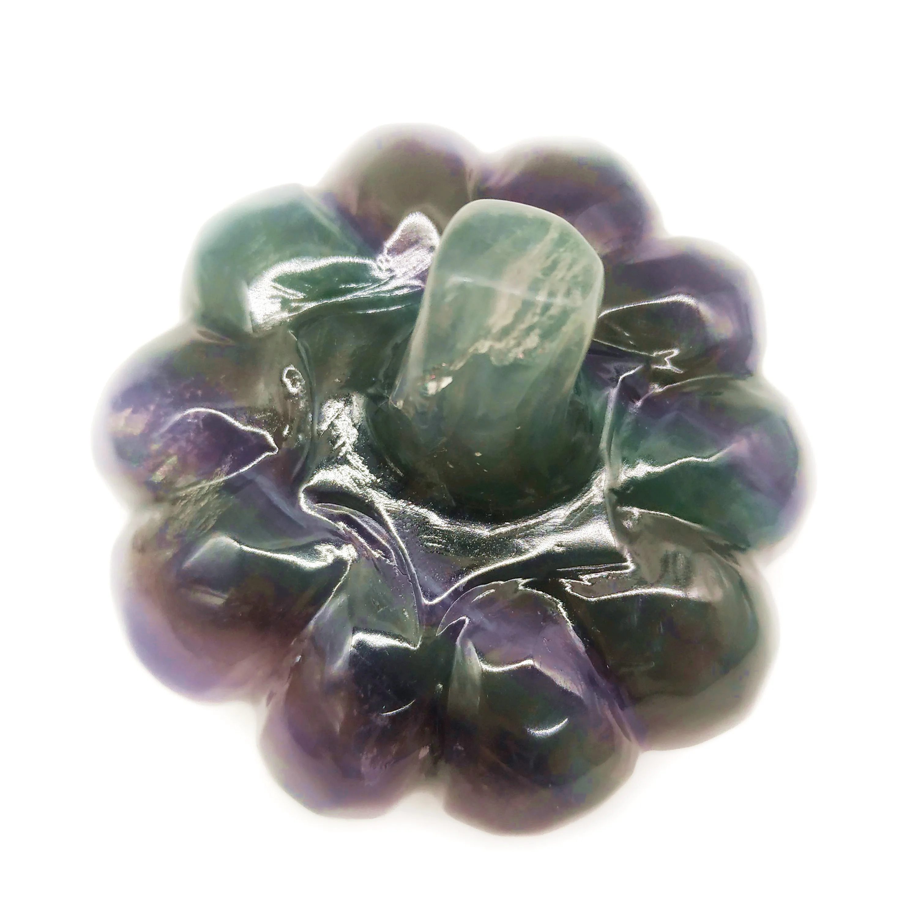 Драгоценный камень резные кристаллы ручная резьба флюорит тыква лечебный для