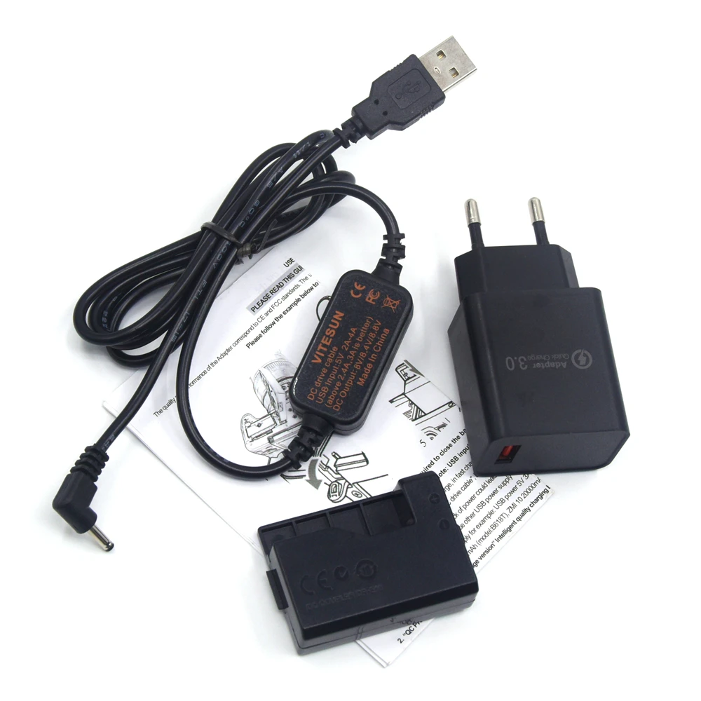 ACK E10 внешний аккумулятор USB кабель + DR LP поддельный зарядное устройство адаптер