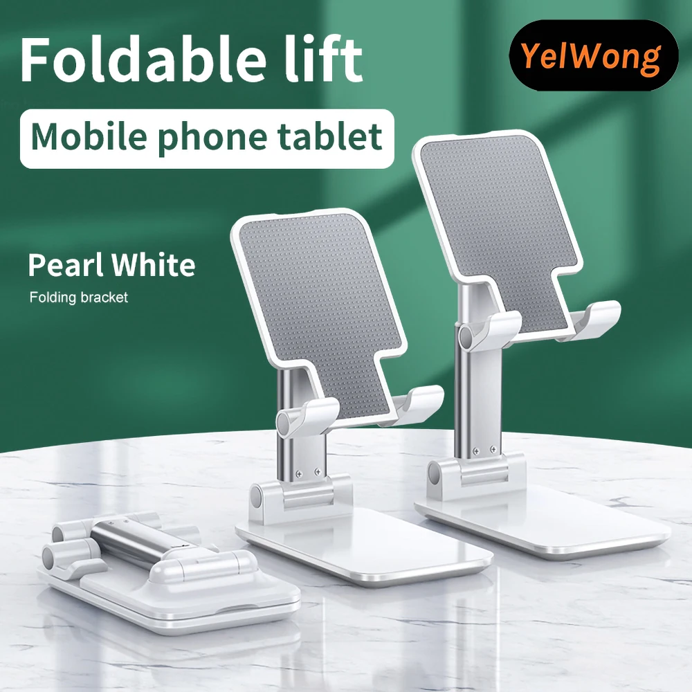 yelwong portable phone holder foldable tablet holder ipad stand desktop bracket adjust stand for iphone xiaomi huawei samsung free global shipping