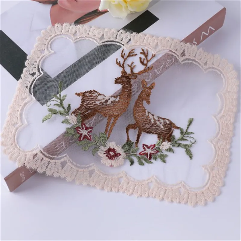 Кружевные вышитые цветочные нашивки для шитья одежды сделай сам сумка занавеска