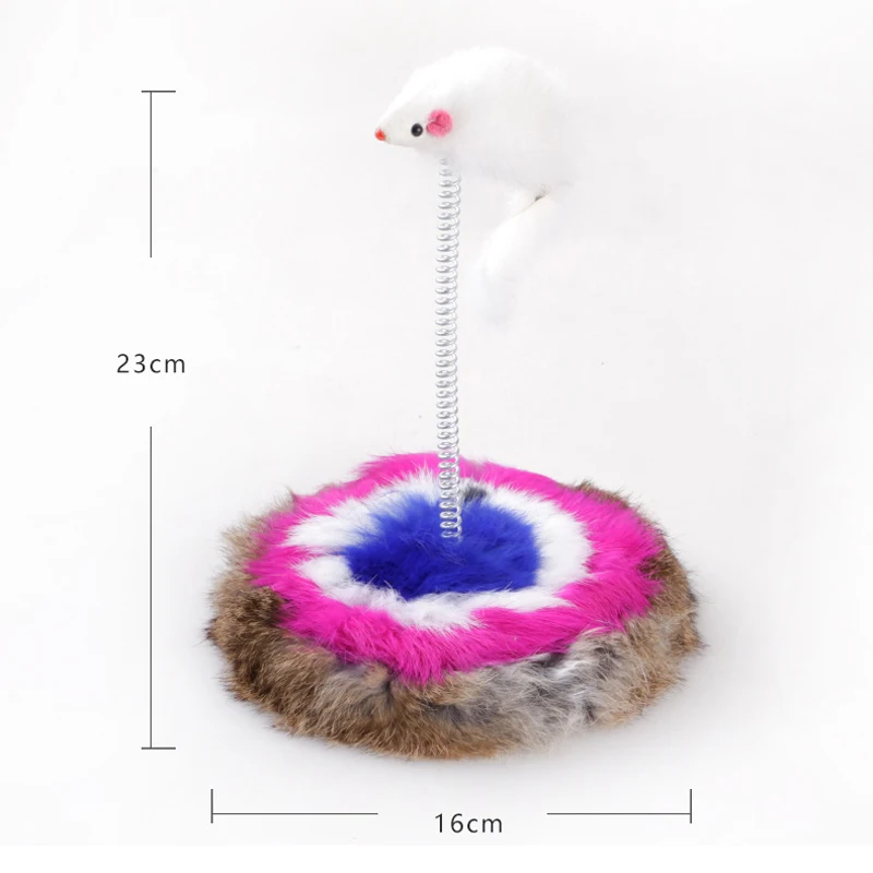 Plush Pet Claw Toy Tumbler Mouse Cats Scratching Funny Cat Scratch Amusing Interactive Springs Toys for Small Animals | Дом и сад