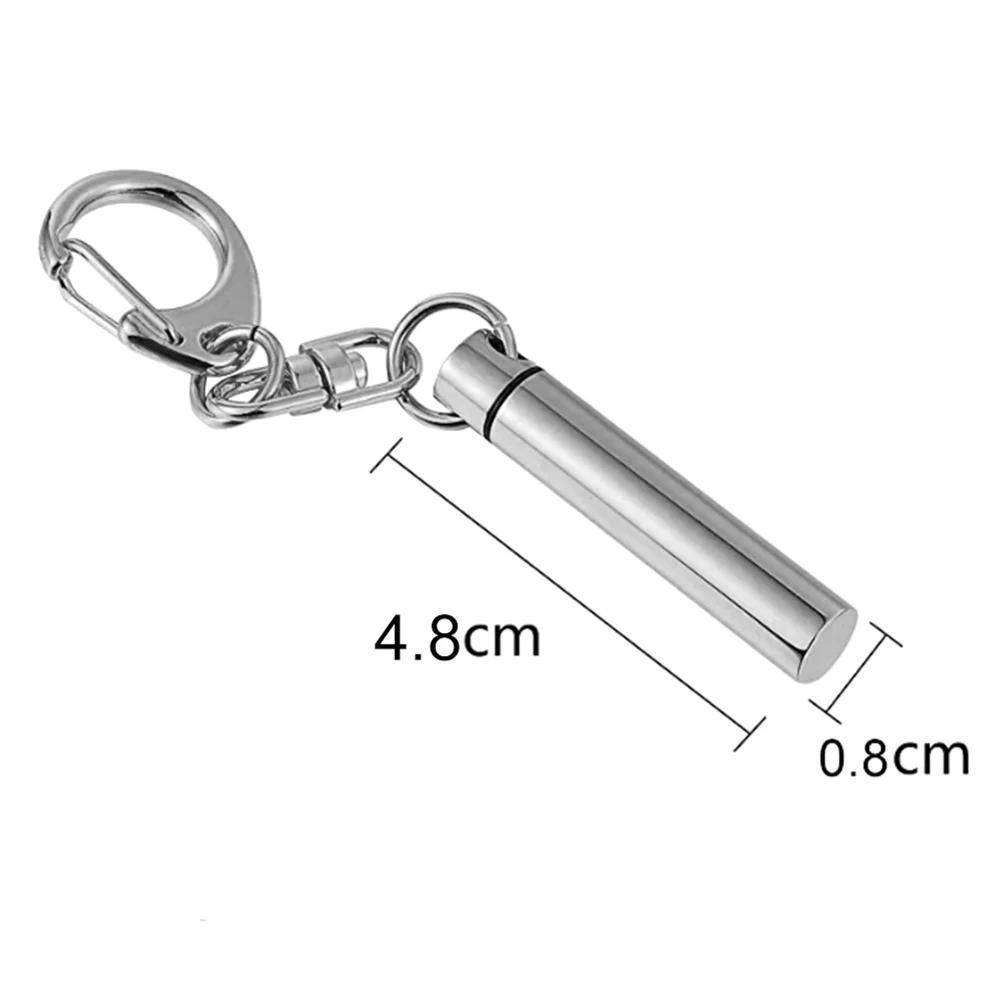 Брелок из нержавеющей стали с бесплатной гравировкой цилиндрическая капсула