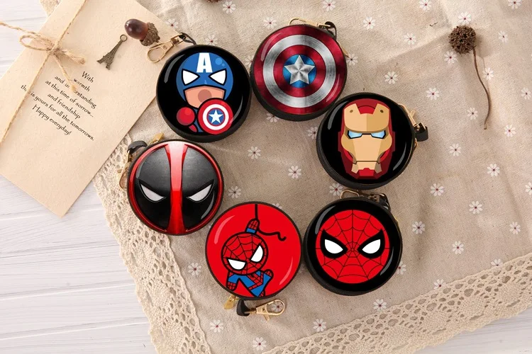 Фигура Мстителей Marvel игрушки Железный человек паук Капитан щит кошелек игрушка кукла для детей Подарки для детей