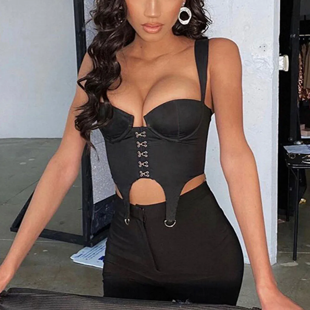 Женский корсет на молнии Cryptographic укороченный без рукавов с открытой спиной