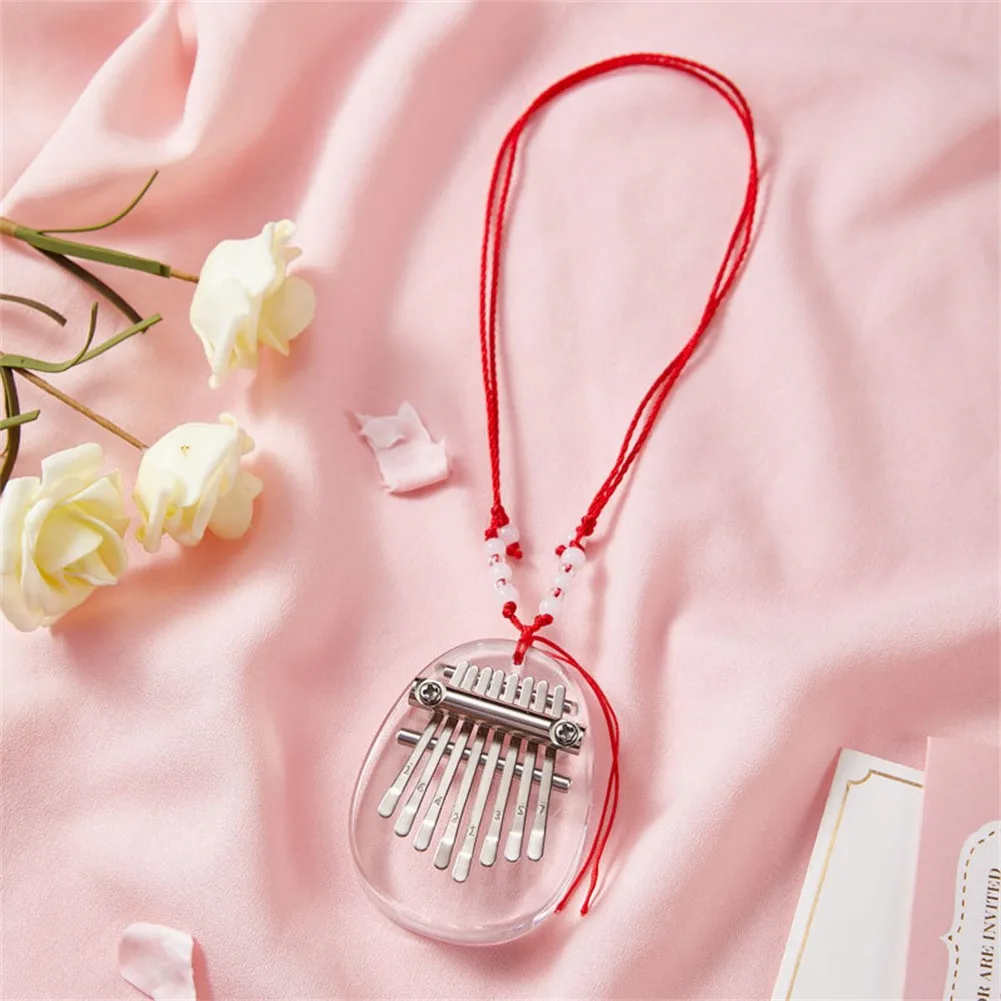 Деревянная прозрачная портативная мини-клавиатура Kalimba с 8 клавишами пальцевая