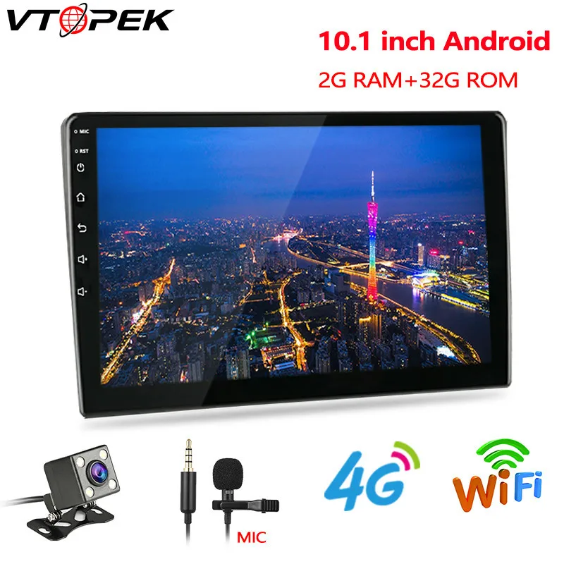 Vtopek 2G + 32G Android автомобильный мультимедийный видео плеер 10 дюймов Универсальный