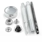 50 комплектов защелкивающихся кнопок, 4 комбинации, быстросъемная Пряжка, инструменты для кнопок, Пряжка для обуви, Пряжка сделай сам, Пряжка из смолы