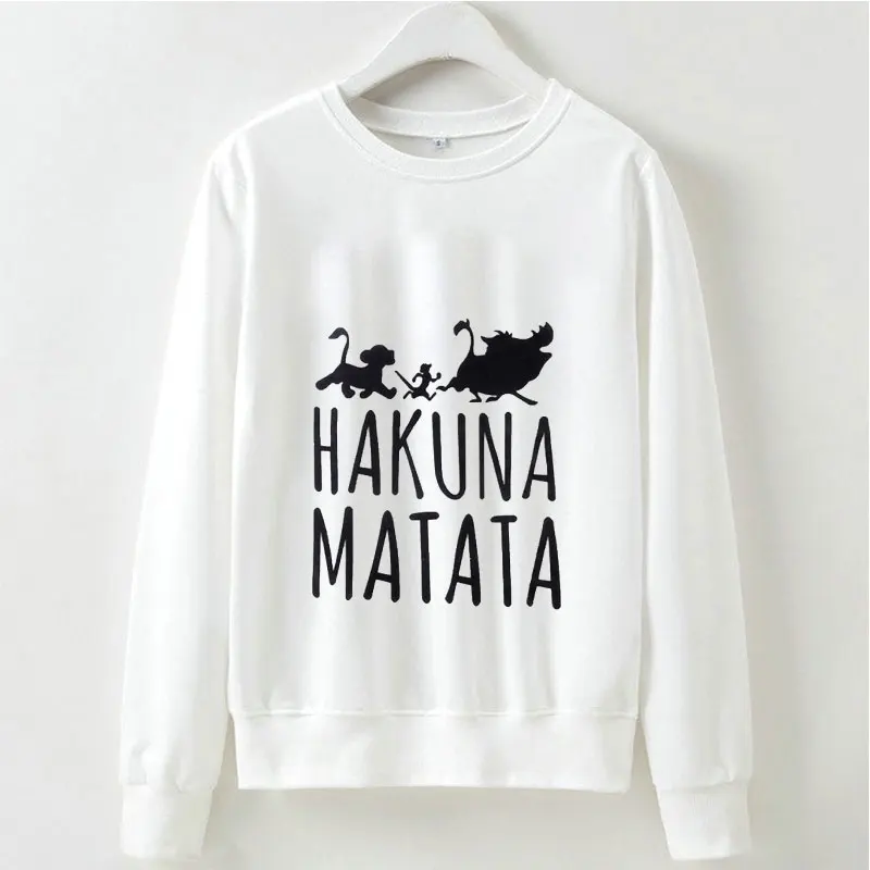 2326 Пуловер «Король Лев Акуна Матата» уличная Толстовка зима осень Ulzzang Kawaii Модные женские толстовки с капюшоном - Цвет: 2326