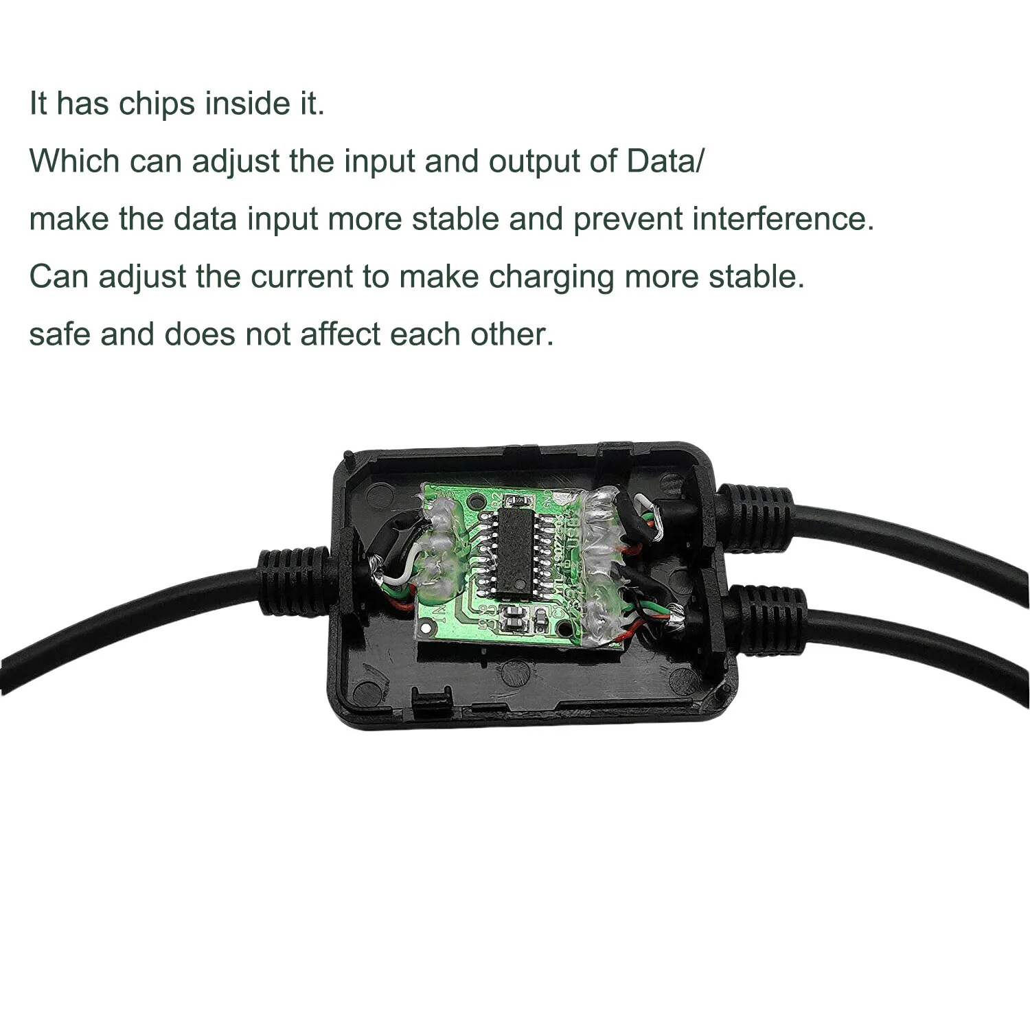 Многофункциональный 2 в 1 USB 0 A Male с левым углом к 2x гнездовой разъем для зарядки OTG