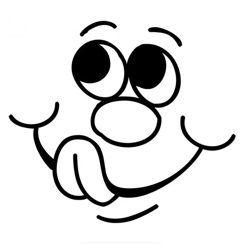 Смешной автомобиль с улыбающимся лицом для Авто/бампера/окна виниловая наклейка