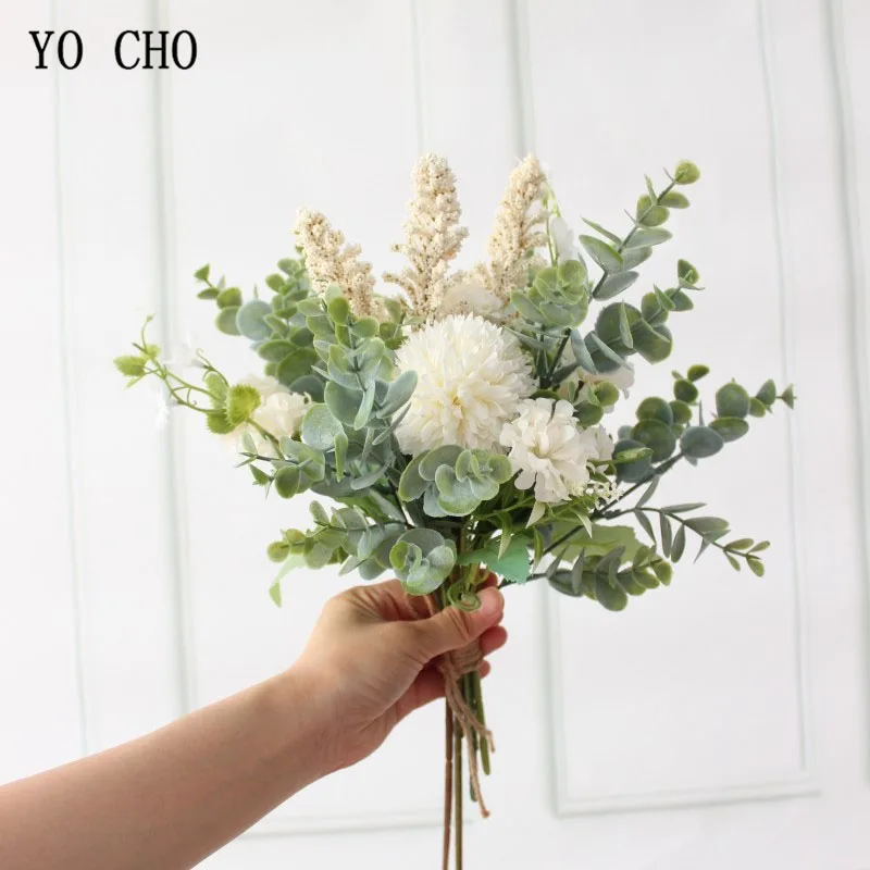 Свадебный букет YO CHO из искусственного шелка цветок краба подружки невесты белый