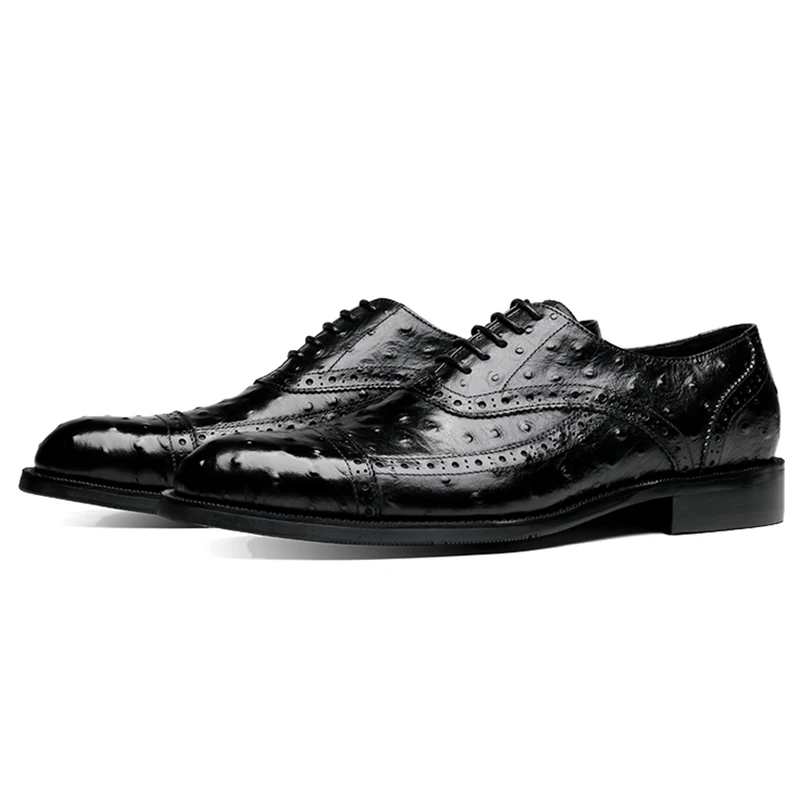 Роскошные Дизайнерские мужские свадебные оксфорды из натуральной кожи с круглым