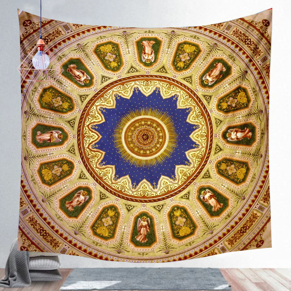 Мандала цветочный гобелен настенный Настенный Ковер домашний декор оконный | Дом