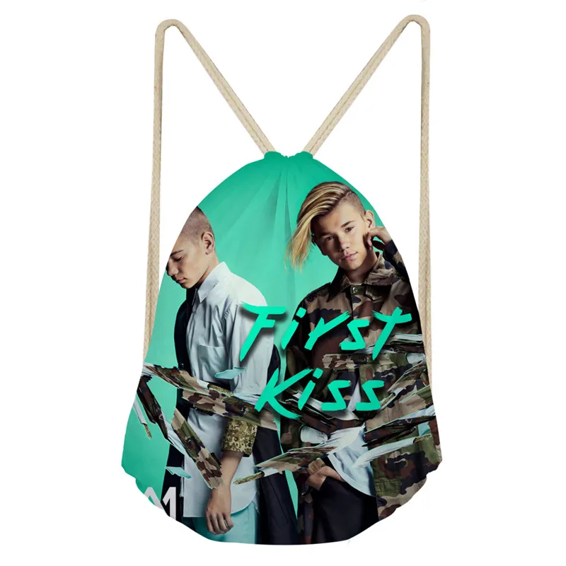 as pictures ThiKin Маркус и Мартинус Drawstring Детская сумка-рюкзак для девочек-подростков небольшие мешки для хранения ежедневный Рюкзак Mochila - Цвет: as pictures