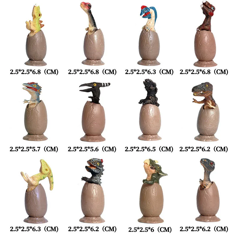 

12Pcs Jurassic Simulation Dinosaur Toy Dinosaur Egg Model Triceratops Pterosaur Hatching Dinosaur Egg Kids Collection Toys Gifts