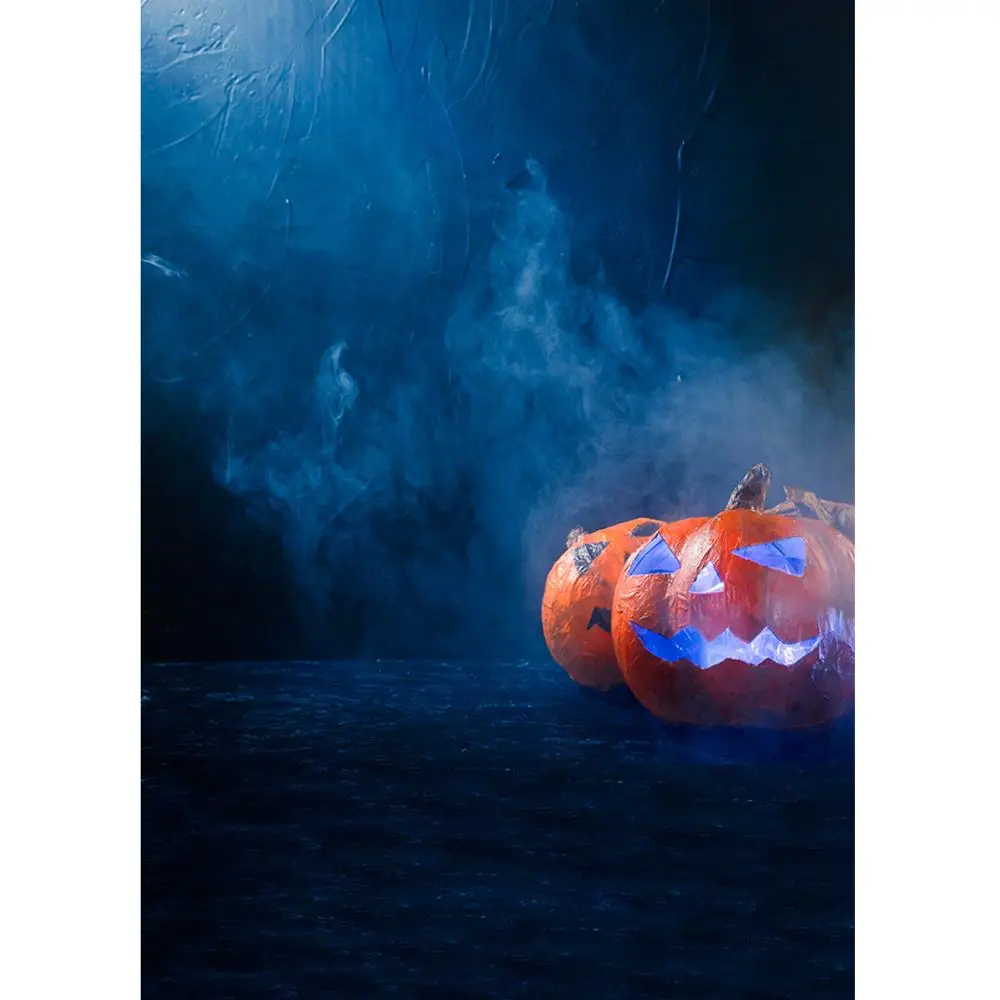 Необычный черный фон для фотосъемки Хэллоуин Тыква компьютерная печать детей