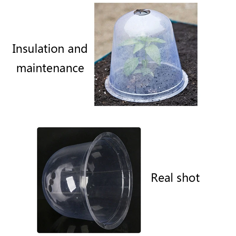 

Пластиковый термостат для растений, многоразовая Защитная крышка-колокол для сада, прозрачное укрытие, ветрозащитный тень с наземными Колы...