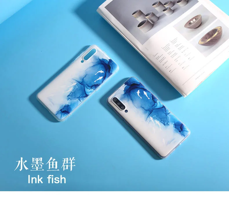 Летние градиент чернила рыбы из жидкого силикона чехол для xiaomi MI9 MI9SE MI8 MI8SE MI8Lite, MIX3 MIX2S MIX2 MI6 6X A2