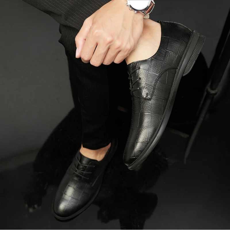 

Casual Leather Shoes Shoe Casual Man Black Shoes Spring Men's Leather Leisure Men Fashion Zapatillas Hombre Mens Hot Sale