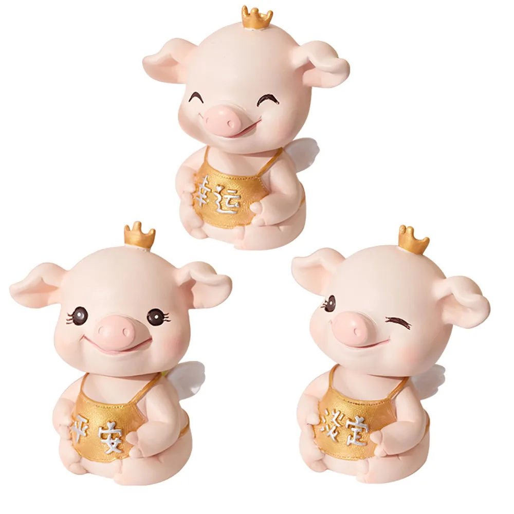 Креативный Автомобильный дисплей может полюбить сеть красная голова свинья