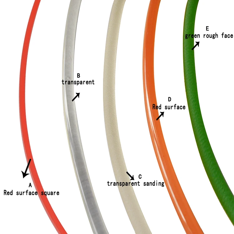 Прозрачный полиуретановый ремень Круглый гладкий шероховатый диаметр