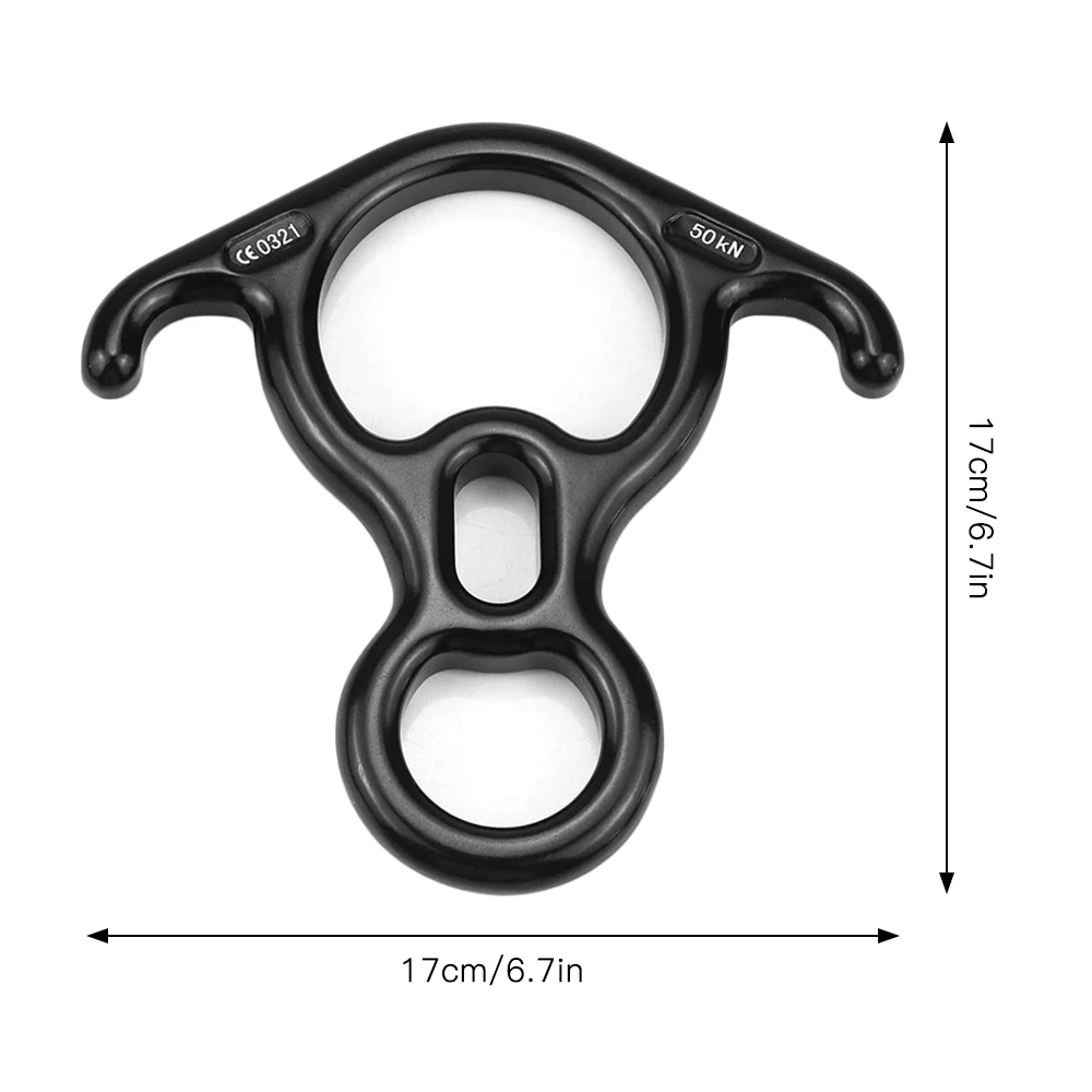 Открытый 25KN карабин 50KN Climb 8 Descender набор с винтовыми запорными воротами для