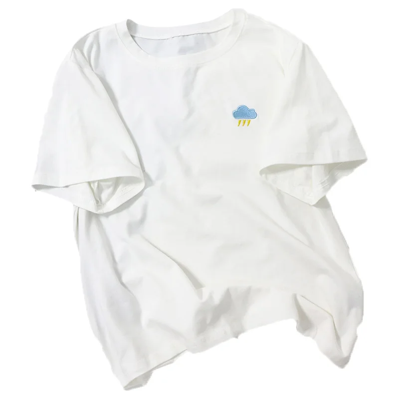 SONDR с изображением облаков молнии и солнце хлопковые футболки в стиле Харадзюку