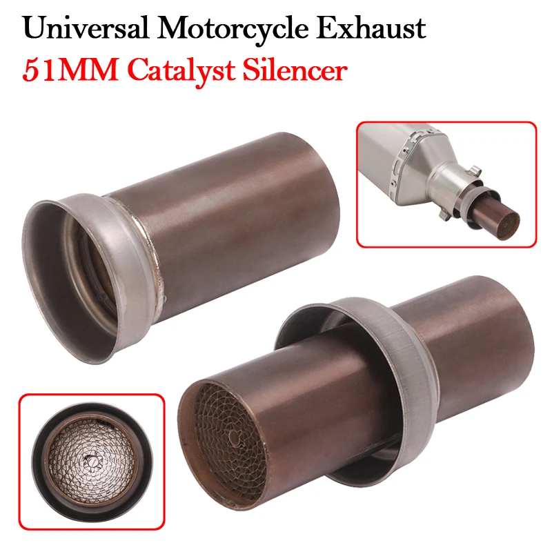 Universal Motorcycle Exhaust 51mm DB Killer Catalytic Stainless Steel YOSHIMURA Escape Silencieux Moto Muffler 50.8mm Silencer