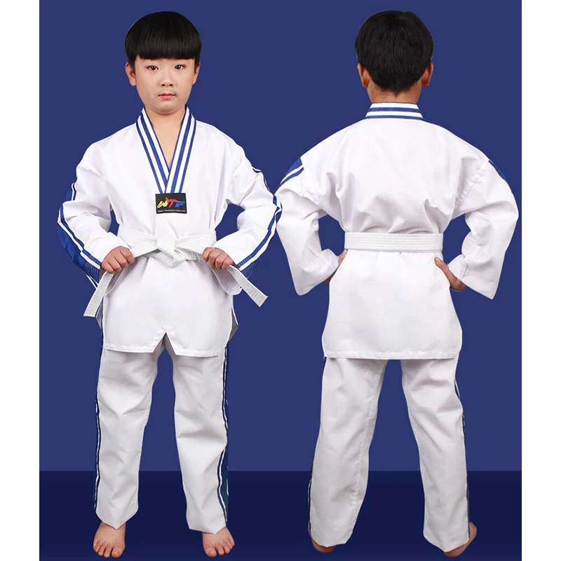 Для взрослых мужчин женщин детей дышащая хлопковая форма для тхэквондо